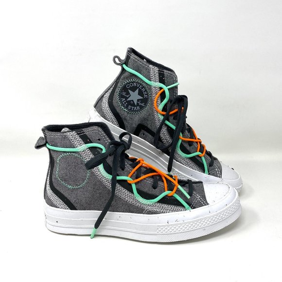 đź’–MEGA SALEđź’–Converse Women 170948C RENEW Chuck 70 HI Ash Storm Wind White Gray - Picture 2 of 9